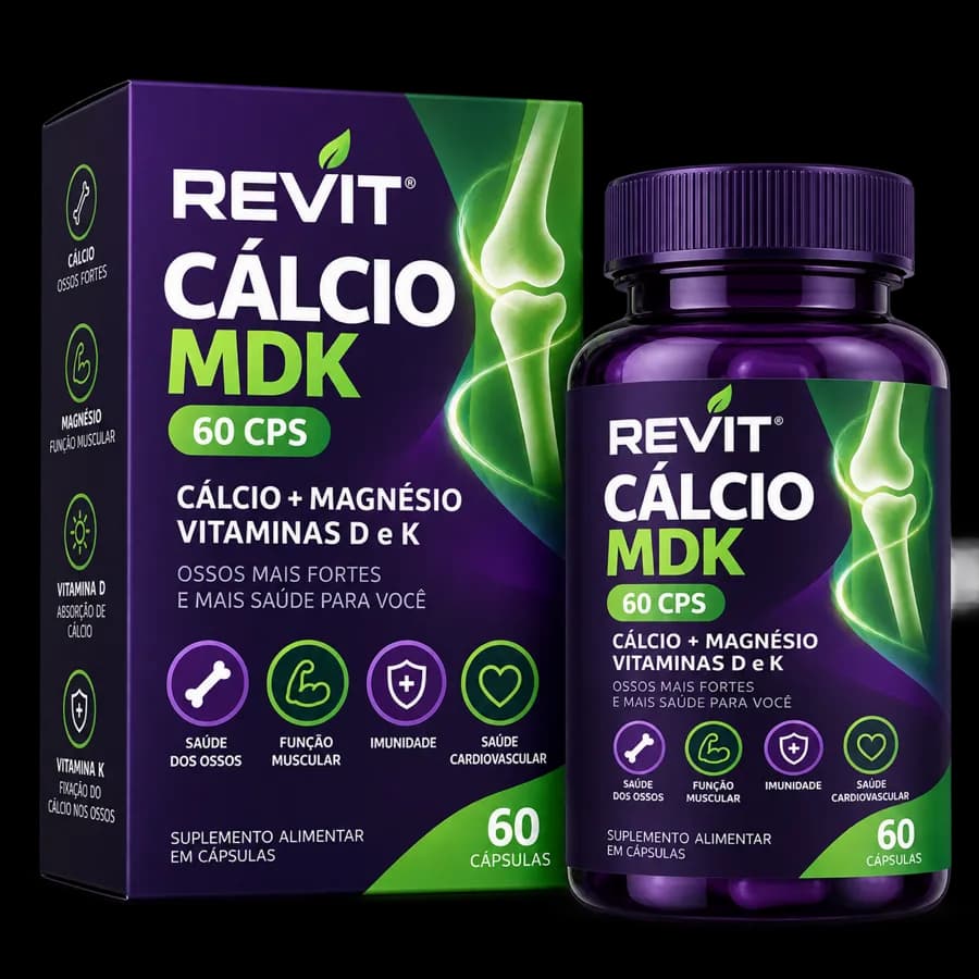 Revit Cálcio MDK 60 cápsulas