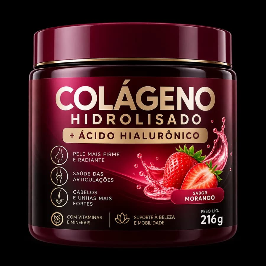 Colágeno Hidrolisado + Ácido Hialurônico 216 g